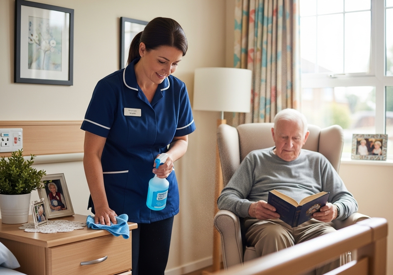 Professional aged care facility cleaning